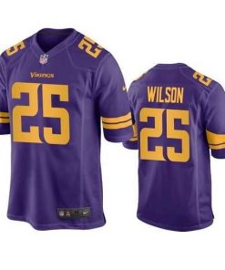 Exquisite Minnesota Vikings 25 Albert Wilson Purple Color Rush Stitched Jersey