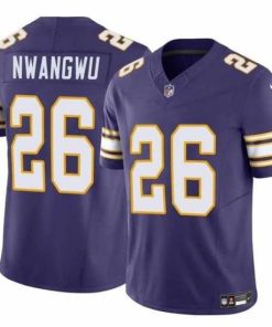Exquisite Minnesota Vikings 26 Kene Nwangwu Purple 2023 F.U.S.E  Throwback Vapor Untouchable Limited Stitched Jersey