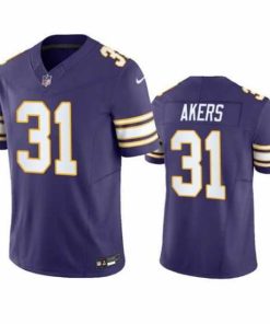 Premium Minnesota Vikings 31 Cam Akers Purple 2023 F.U.S.E  Vapor Throwback Limited Stitched Jersey