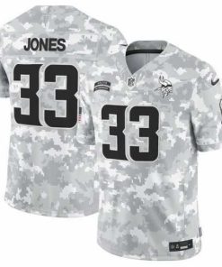 Gorgeous Minnesota Vikings 33 Aaron Jones 2024 F.U.S.E Arctic Camo Salute To Service Limited Stitched Football Jersey