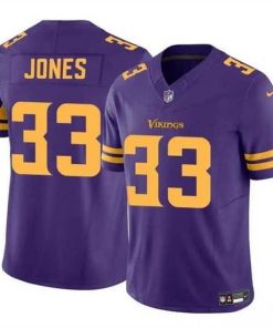 Premium Minnesota Vikings 33 Aaron Jones Purple F.U.S.E  Color Rush Vapor Untouchable Limited Stitched Jersey