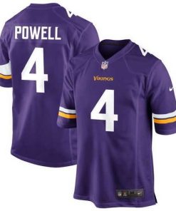 Marvelous Minnesota Vikings 4 Brandon  Powell Purple Vapor Untouchable Stitched Jersey