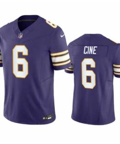 Finest Minnesota Vikings 6 Lewis Cine Purple 2023 F.U.S.E  Vapor Untouchable Limited Stitched Jersey