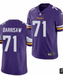 Superb Minnesota Vikings #71 Christian Darrisaw Purple 2021 Vapor Untouchable Limited Stitched NFL Jersey