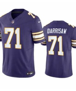Finest Minnesota Vikings 71 Christian Darrisaw Purple 2023 F.U.S.E  Vapor Untouchable Limited Stitched Jersey