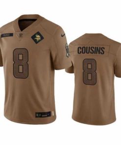 Gorgeous Minnesota Vikings 8 Kirk Cousins 2023 Brown Salute To Service Limited Stitched Jersey