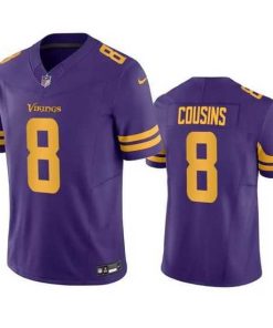Superb Minnesota Vikings 8 Kirk Cousins Purple 2023 F.U.S.E. Color Rush Stitched Jersey