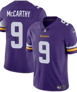 Marvelous Minnesota Vikings 9 J J  McCarthy Purple 2024 Draft Vapor Untouchable Limited Stitched Jersey