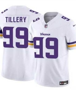 Exquisite Minnesota Vikings 99 Jerry Tillery White 2023 F.U.S.E  Vapor Untouchable Limited Stitched Jersey