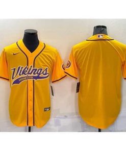 Superb Minnesota Vikings Blank Gold With Patch Cool Base Stitched Baseb
