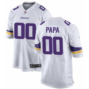 Exceptional Minnesota Vikings PAPA #00 White Stitched NFL Jersey