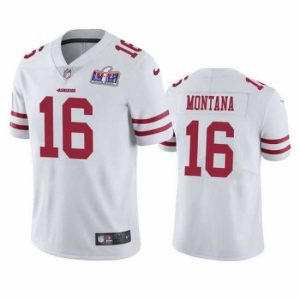 Superior NFL San Francisco 49ers 16 Joe Montana White Vapor Untouchable Limited Stitched 2024 Super Bowl LVIII Jersey