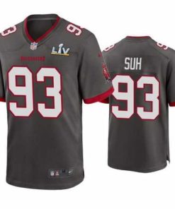 High quality Ndamukong Suh Buccaneers Pewter Super Bowl Lv Game Jersey