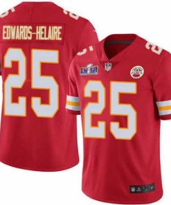 Outstanding Nike Kansas City Chiefs 25 Clyde Edwards Helaire Red Team Color Bound Stitched NFL Vapor Untouchable Limited 2024 Super Bowl LVIII Jersey