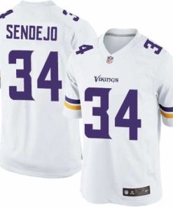 Premium Nike Minnesota Vikings #34 Andrew Sendejo White Limited NFL Jersey