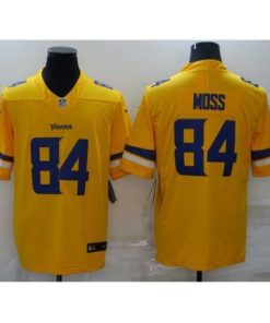Premium Nike Minnesota Vikings 84 Randy Moss Limited Yellow Vapor Untouchable NFL Jersey