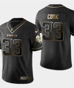 Premium Nike Vikings #33 Dalvin Cook Golden Edition Jersey