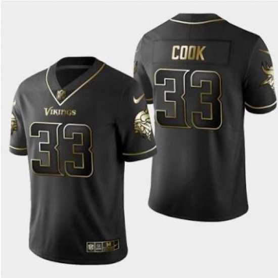 Premium Nike Vikings #33 Dalvin Cook Golden Edition Jersey