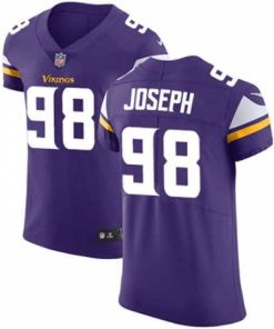 Premium Nike Vikings #98 Linval Joseph Purple Team Color Stitched NFL Vapor Untouchable Elite Jersey