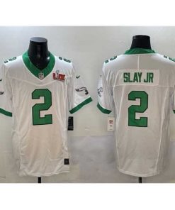 Exceptional Philadelphia Eagles 2 Darius Slay Jr  White 2025 Super Bowl LIX Patch F.U.S.E  Vapor Untouchable Limited Stitched Football Jersey