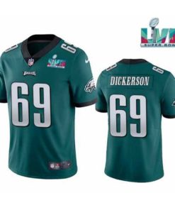 Exceptional Philadelphia Eagles 69 Landon Dickerson Green Super Bowl LVII Patch Vapor Untouchable Limited Stitched Jersey