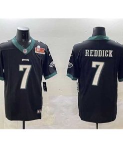 Outstanding Philadelphia Eagles 7 Haason Reddick Black 2025 Super Bowl LIX Patch Vapor Untouchable Limited Stitched Football Jersey