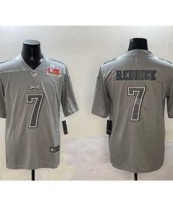 Superior Philadelphia Eagles 7 Haason Reddick Grey 2025 Super Bowl LIX Patch Atmosphere Fashion Vapor Untouchable Limited Stitched Football Jersey