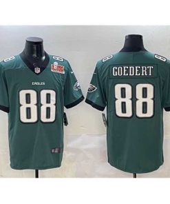Outstanding Philadelphia Eagles 88 Dallas Goedert Green 2025 Super Bowl LIX Patch New Vapor Untouchable Limited Stitched Football Jersey