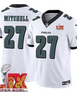 Premium Philadelphia Eagles Quinyon Mitchell #27 White 2024 2025 Super Bowl LIX F.U.S.E Stitched NFL Jersey
