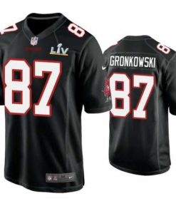 Finest Rob Gronkowski Buccaneers Black Super Bowl Lv Game Fashion Jersey