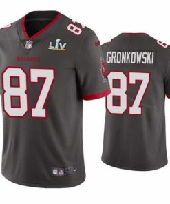 High quality Rob Gronkowski Buccaneers Pewter Super Bowl Lv Vapor Limited Jersey