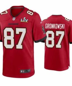 High quality Rob Gronkowski Buccaneers Red Super Bowl Lv Game Jersey