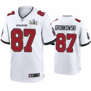 Marvelous Rob Gronkowski Buccaneers White Super Bowl Lv Game Jersey
