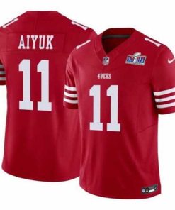 High quality San Francisco 49ers 11 Brandon Aiyuk Red 2023 F.U.S.E  Vapor Limited Stitched Football 2024 Super Bowl LVIII Jersey
