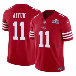 High quality San Francisco 49ers 11 Brandon Aiyuk Red 2023 F.U.S.E  Vapor Limited Stitched Football 2024 Super Bowl LVIII Jersey