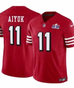 Marvelous San Francisco 49ers 11 Brandon Aiyuk Red 2023 F.U.S.E  Vapor Limited Throwback Stitched Football 2024 Super Bowl LVIII Jersey