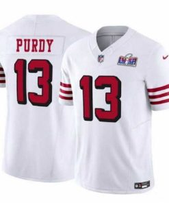 High quality San Francisco 49ers 13 Brock Purdy 2023 F.U.S.E  New White Vapor Untouchable Limited Stitched Football 2024 Super Bowl LVIII Jersey