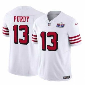 High quality San Francisco 49ers 13 Brock Purdy 2023 F.U.S.E  New White Vapor Untouchable Limited Stitched Football 2024 Super Bowl LVIII Jersey