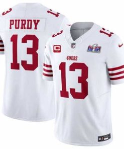 High quality San Francisco 49ers 13 Brock Purdy White 2023 F.U.S.E  With  Vapor Untouchable Limited Stitched Football 2024 Super Bowl LVIII Jersey