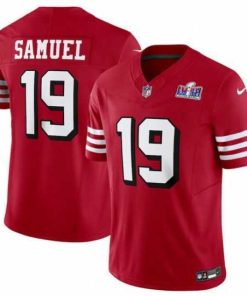 Gorgeous San Francisco 49ers 19 Deebo Samuel New Red 2023 F.U.S.E  Vapor Untouchable Limited Stitched Football 2024 Super Bowl LVIII Jersey