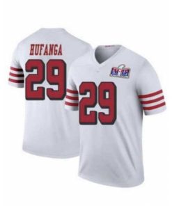 Marvelous San Francisco 49ers 29 Talanoa Hufanga White Throwback 2023 F.U.S.E  With John Madden Patch Vapor Limited Stitched Football 2024 Super Bowl LVIII Jerse