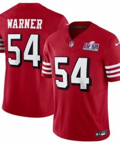 Finest San Francisco 49ers 54 Fred Warner New Red 2023 F.U.S.E  Vapor Untouchable Limited Stitched Football 2024 Super Bowl LVIII Jersey