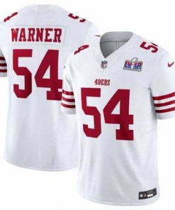 Exquisite San Francisco 49ers 54 Fred Warner White 2023 F.U.S.E  Vapor Untouchable Limited Stitched Football 2024 Super Bowl LVIII Jersey
