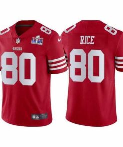 High quality San Francisco 49ers 80 Jerry Rice 2022 New Scarlet Vapor Untouchable Stitched Football 2024 Super Bowl LVIII Jersey