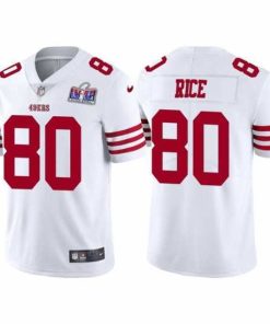 Finest San Francisco 49ers 80 Jerry Rice 2023 New White Vapor Untouchable Stitched Football 2024 Super Bowl LVIII Jersey