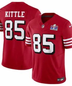 High quality San Francisco 49ers 85 George Kittle New Red 2023 F.U.S.E  Vapor Untouchable Limited Stitched Football 2024 Super Bowl LVIII Jersey