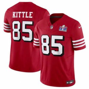 High quality San Francisco 49ers 85 George Kittle New Red 2023 F.U.S.E  Vapor Untouchable Limited Stitched Football 2024 Super Bowl LVIII Jersey