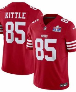 Gorgeous San Francisco 49ers 85 George Kittle Red 2023 F.U.S.E  Vapor Untouchable Limited Stitched Football 2024 Super Bowl LVIII Jersey