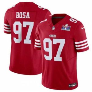 Superior San Francisco 49ers 97 Nick Bosa Red 2023 F.U.S.E  Vapor Untouchable Limited Stitched Football 2024 Super Bowl LVIII Jersey