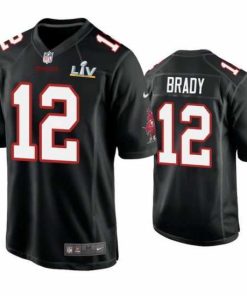 Gorgeous Tom Brady Buccaneers Black Super Bowl Lv Game Fashion Jersey